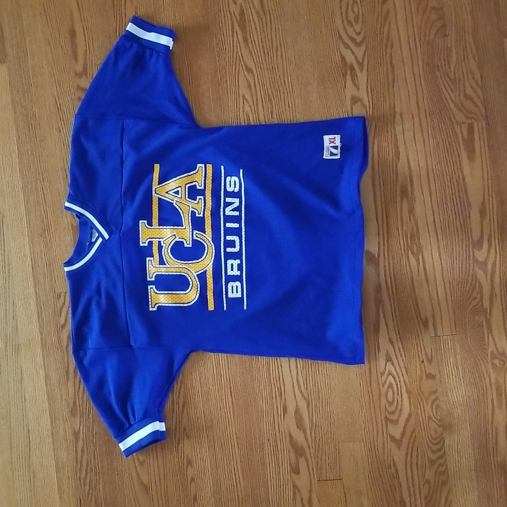 70s UCLA Bruins Logo 7 XL Short Sleeve Mesh Work Out Shirt